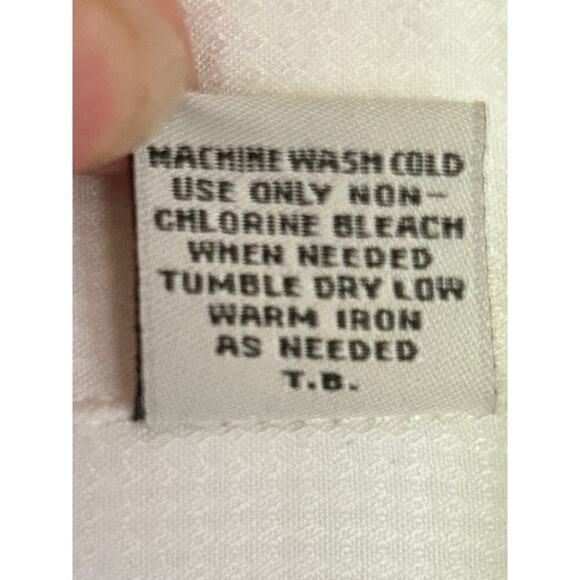 Back Bay Men’s Palm Tree Embroidered Camp Shirt – Size L – White - Picture 6 of 6